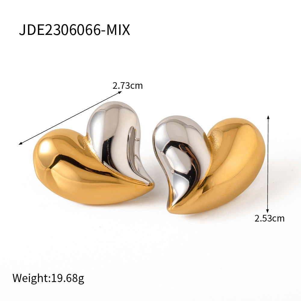 Stainless Steel Earrings Light Luxury High-grade Temperament
