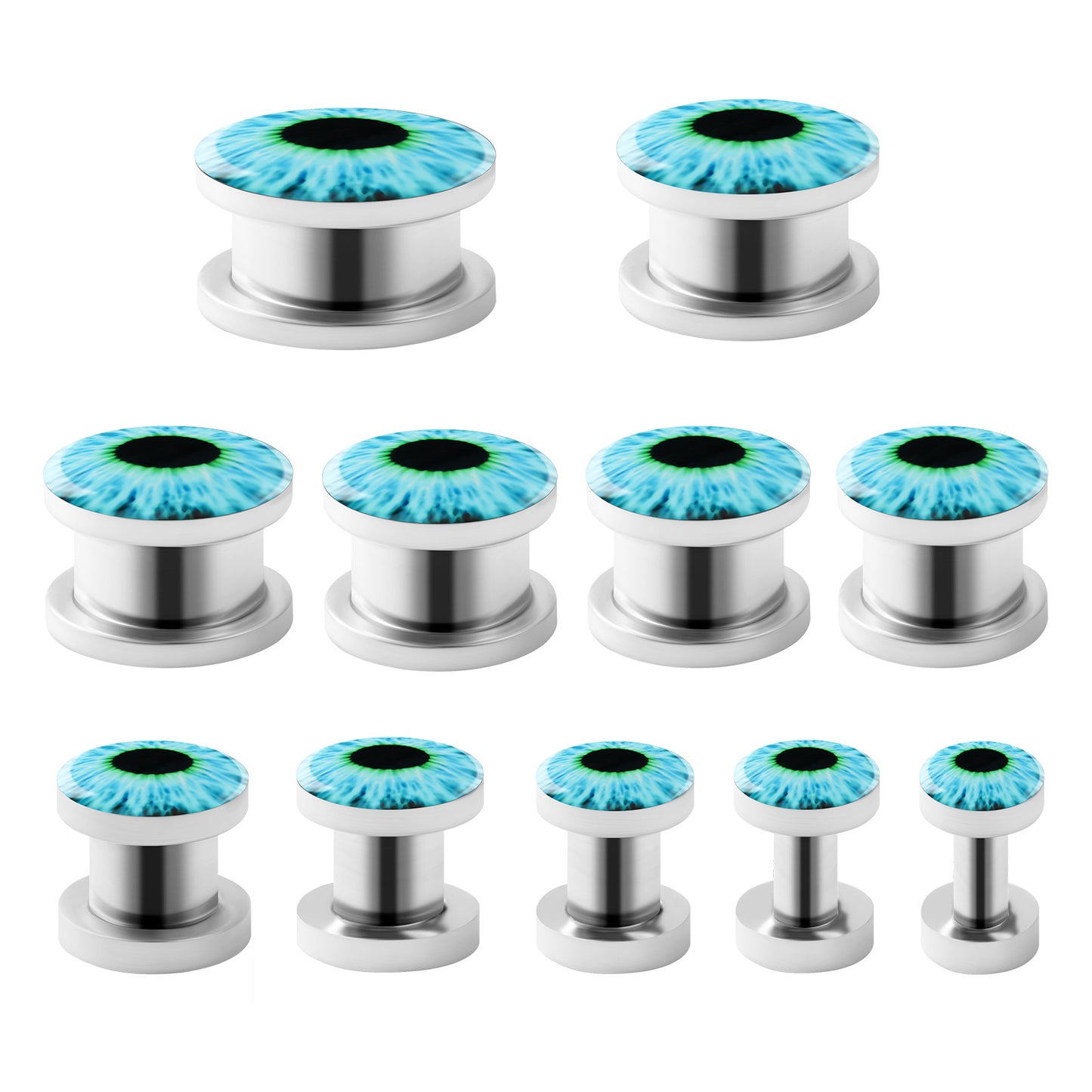 Stainless Steel Devil's Eye Ear Extender Exaggerated Personalized