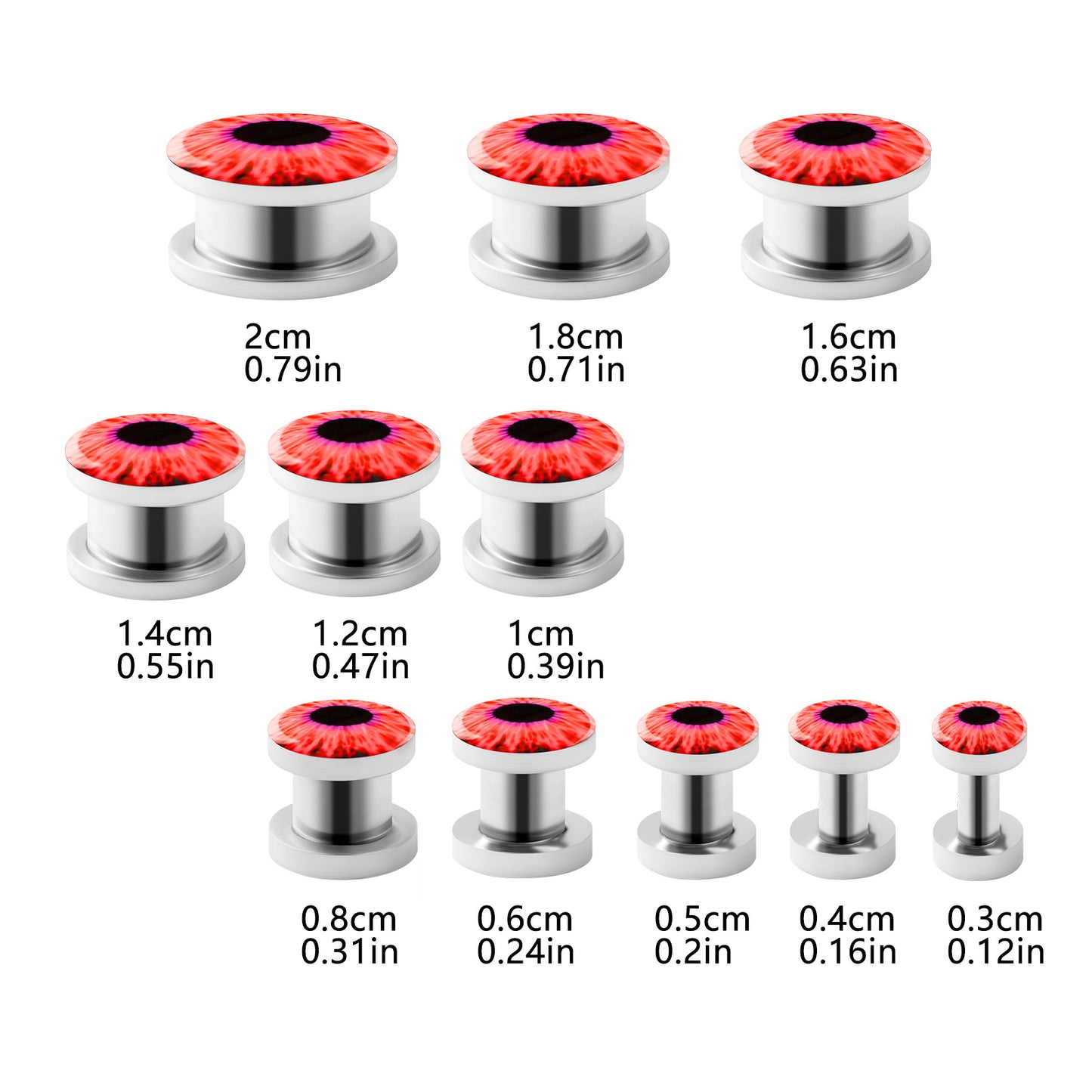 Stainless Steel Devil's Eye Ear Extender Exaggerated Personalized