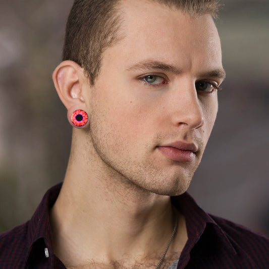 Stainless Steel Devil's Eye Ear Extender Exaggerated Personalized