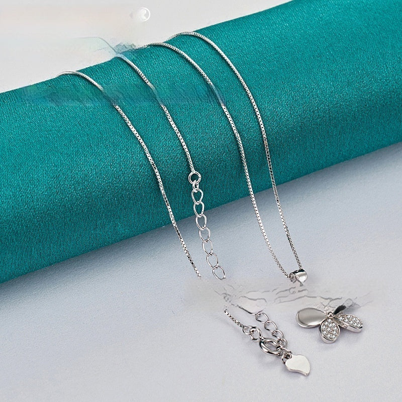 Flower Pendant Necklace Thin Chain Female Accessories Snake Chain