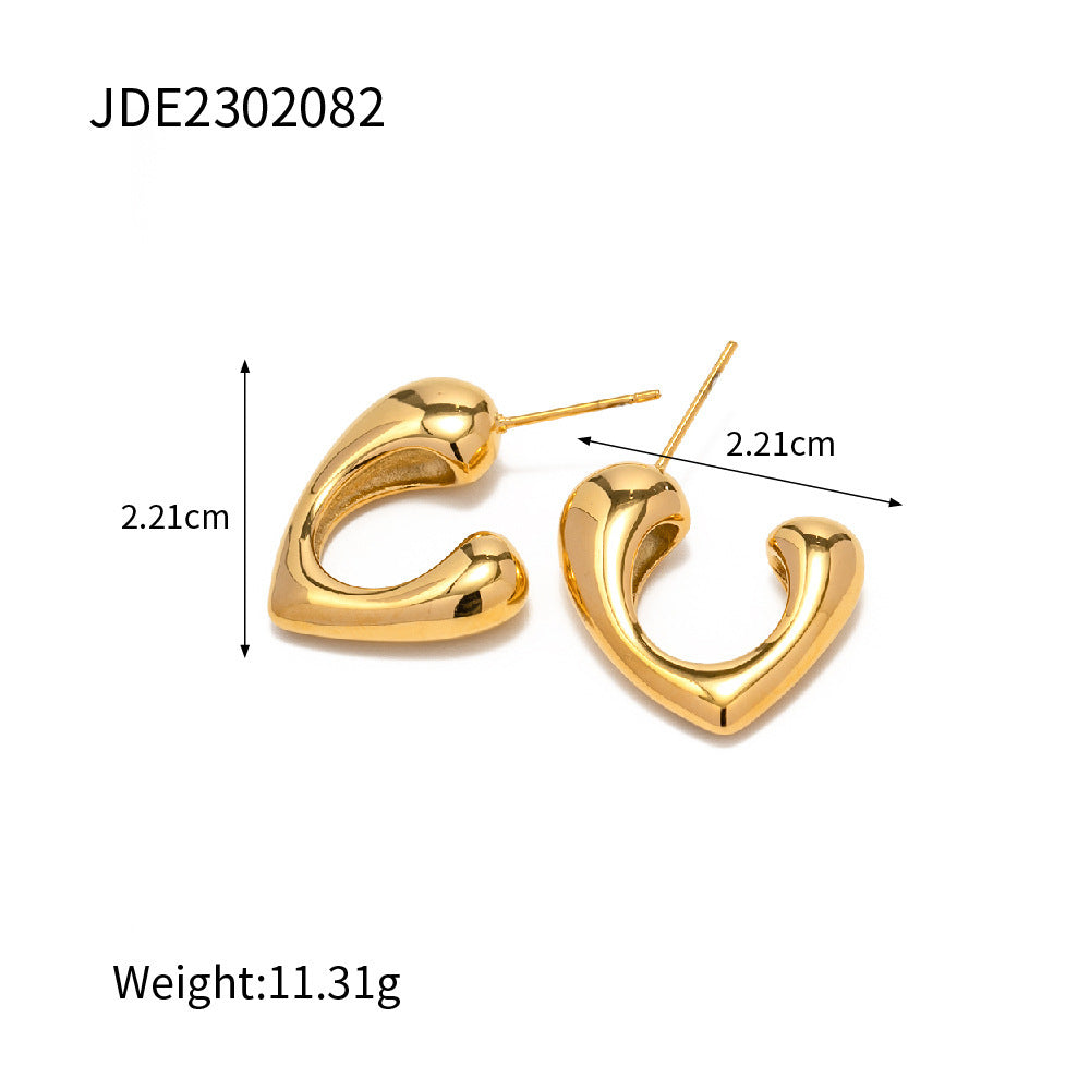 Stainless Steel Earrings Light Luxury High-grade Temperament
