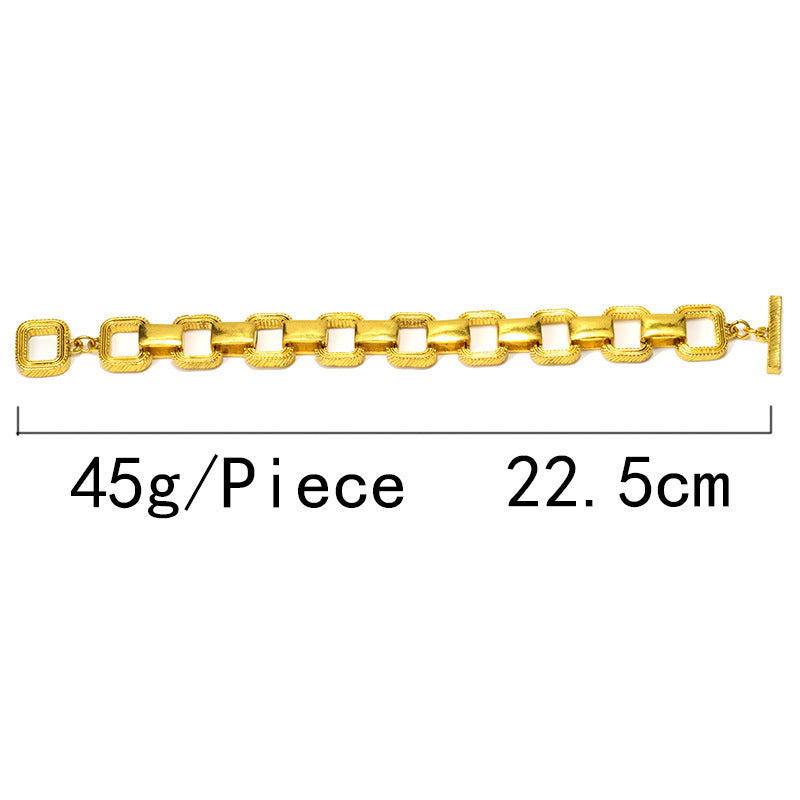 Fashionable Golden Metal Buckle Bracelet Cross-border E-commerce Wholesale